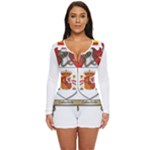 Zabaeleche Coat of Arm Long Sleeve Boyleg Swimsuit