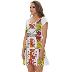 Short Sleeve Tiered Mini Dress 