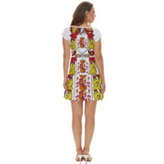 Short Sleeve Tiered Mini Dress 