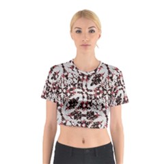 Texture Mosaic Abstract Design Cotton Crop Top from ArtsNow.com