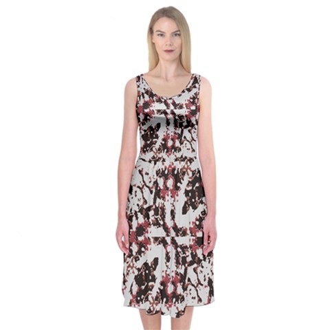 Texture Mosaic Abstract Design Midi Sleeveless Dress from ArtsNow.com