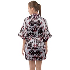 Half Sleeve Satin Kimono  