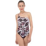 Texture Mosaic Abstract Design Classic One Shoulder Swimsuit