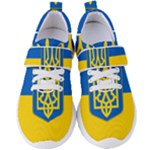 Flag of Ukraine with Coat of Arms Women s Velcro Strap Shoes