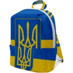 Flag of Ukraine with Coat of Arms Zip Up Backpack
