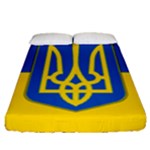 Flag Of Ukraine Coat Of Arms Fitted Sheet (Queen Size)