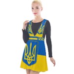 Flag Of Ukraine Coat Of Arms Plunge Pinafore Velour Dress
