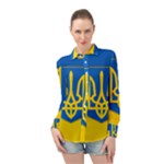 Flag Of Ukraine Coat Of Arms Long Sleeve Chiffon Shirt