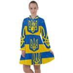 Flag Of Ukraine Coat Of Arms All Frills Chiffon Dress
