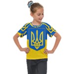Flag Of Ukraine Coat Of Arms Kids  Mesh Piece Tee