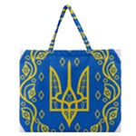 Coat of Arms of Ukraine, 1918-1920 Zipper Large Tote Bag