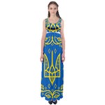 Coat of Arms of Ukraine, 1918-1920 Empire Waist Maxi Dress