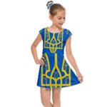 Coat of Arms of Ukraine, 1918-1920 Kids  Cap Sleeve Dress