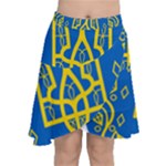 Coat of Arms of Ukraine, 1918-1920 Chiffon Wrap Front Skirt