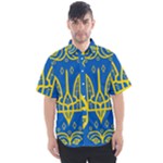 Coat of Arms of Ukraine, 1918-1920 Men s Short Sleeve Shirt