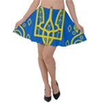 Coat of Arms of Ukraine, 1918-1920 Velvet Skater Skirt