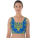 Coat of Arms of Ukraine, 1918-1920 Velvet Crop Top