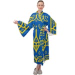 Coat of Arms of Ukraine, 1918-1920 Maxi Velour Kimono