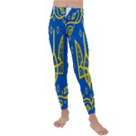 Coat of Arms of Ukraine, 1918-1920 Kids  Lightweight Velour Leggings