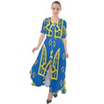 Coat of Arms of Ukraine, 1918-1920 Waist Tie Boho Maxi Dress