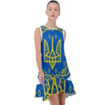 Coat of Arms of Ukraine, 1918-1920 Frill Swing Dress