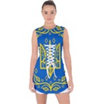 Coat of Arms of Ukraine, 1918-1920 Lace Up Front Bodycon Dress