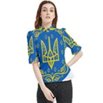 Coat of Arms of Ukraine, 1918-1920 Frill Neck Blouse