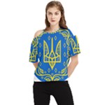 Coat of Arms of Ukraine, 1918-1920 One Shoulder Cut Out Tee