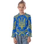 Coat of Arms of Ukraine, 1918-1920 Kids  Frill Detail Tee