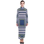Abstract pattern geometric backgrounds   Turtleneck Maxi Dress