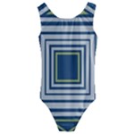 Abstract pattern geometric backgrounds   Kids  Cut-Out Back One Piece Swimsuit