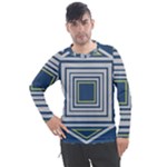 Abstract pattern geometric backgrounds   Men s Pique Long Sleeve Tee
