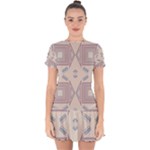 Abstract pattern geometric backgrounds   Drop Hem Mini Chiffon Dress