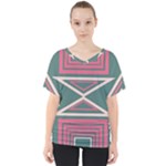 Abstract pattern geometric backgrounds   V-Neck Dolman Drape Top