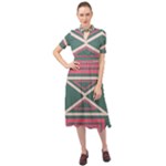 Abstract pattern geometric backgrounds   Keyhole Neckline Chiffon Dress