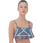 Abstract pattern geometric backgrounds   Frill Bikini Top