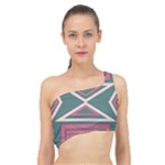 Abstract pattern geometric backgrounds   Spliced Up Bikini Top 