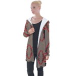 Abstract pattern geometric backgrounds   Longline Hooded Cardigan