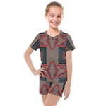 Abstract pattern geometric backgrounds   Kids  Mesh Tee and Shorts Set