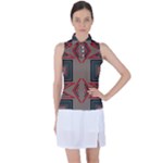 Abstract pattern geometric backgrounds   Women s Sleeveless Polo Tee