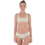 Folk flowers print Floral pattern Ethnic art Criss Cross Bikini Set