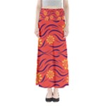 Folk flowers print Floral pattern Ethnic art Full Length Maxi Skirt