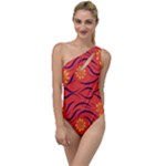 Folk flowers print Floral pattern Ethnic art To One Side Swimsuit