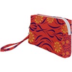 Folk flowers print Floral pattern Ethnic art Wristlet Pouch Bag (Small)