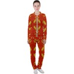 Folk flowers print Floral pattern Ethnic art Casual Jacket and Pants Set