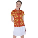 Folk flowers print Floral pattern Ethnic art Women s Polo Tee