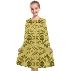 Folk flowers print Floral pattern Ethnic art Kids  Midi Sailor Dress from ArtsNow.com