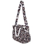 Grey Camo Girl Rose Rope Handles Shoulder Strap Bag