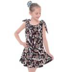 Grey Camo Girl Rose Kids  Tie Up Tunic Dress