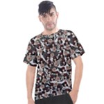 Grey Camo Girl Rose Men s Sport Top